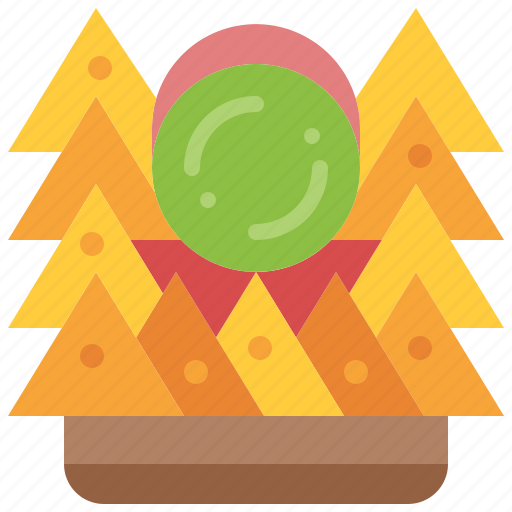Nachos, mexican, food, chip, snack, party, appetizer icon - Download on Iconfinder