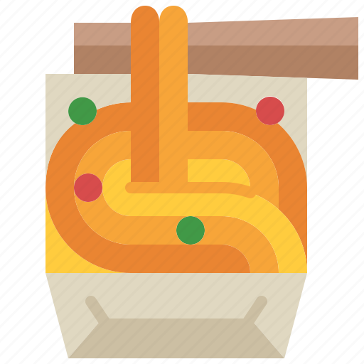 Noodle, chinese, instant, chopstick, food, box, asian icon - Download on Iconfinder