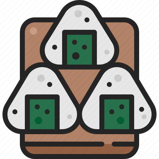 Onigiri, rice, ball, japanese, food, meal, oriental icon - Download on Iconfinder