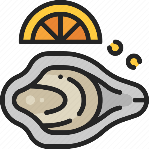 Oyster, seafood, lemon, shell, mollusk, food, fresh icon - Download on Iconfinder