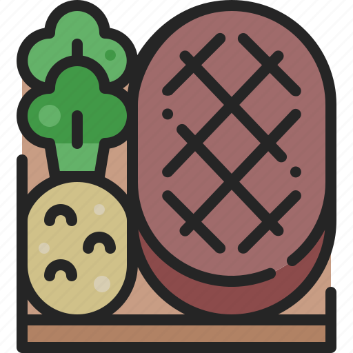 Steak, meat, beef, food, grilled, restaurant, cooking icon - Download on Iconfinder