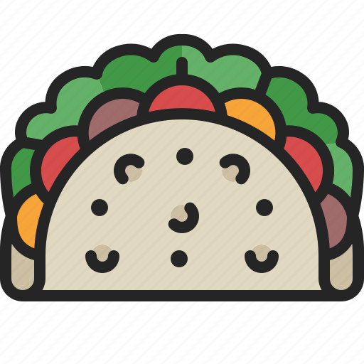 Taco, mexican, tortilla, fast, food, street, meal icon - Download on Iconfinder