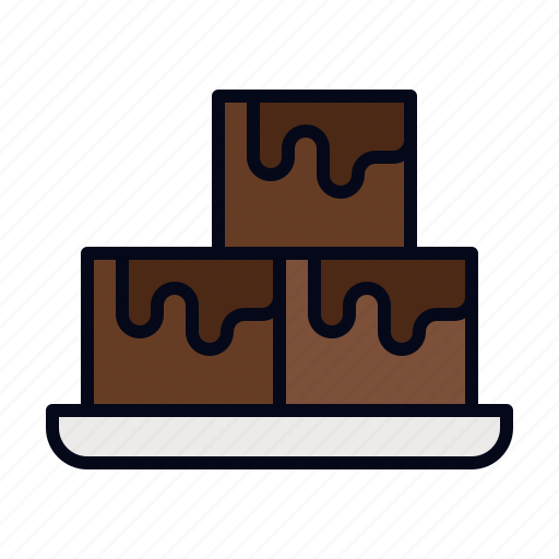 Brownie, food, restaurant, dessert, sweet, brownies, chocolate icon - Download on Iconfinder
