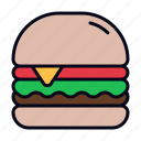 burger, hamburger, fast, food, sandwich, restaurant, salad, cheese, beef
