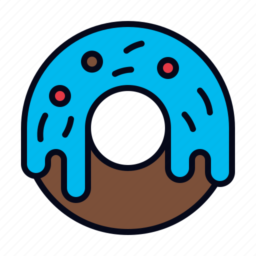 Donut, bakery, heart, food, restaurant, doughnut, pastry icon - Download on Iconfinder