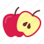 apple, fruit, whole, slice 