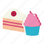 muffin, cake, cupcake 