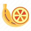 orange, banana, fruit