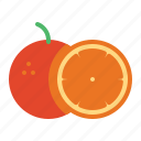 orange, whole, slice, fruit