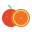 orange, whole, slice, fruit 