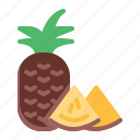 pineapple, fruit, whole, slice