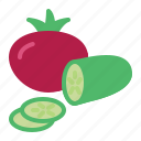 tomato, cucumber, vegetable