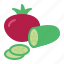 tomato, cucumber, vegetable 