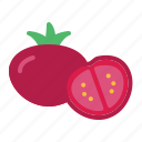 tomato, whole, half