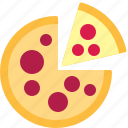 whole, pizza, slice