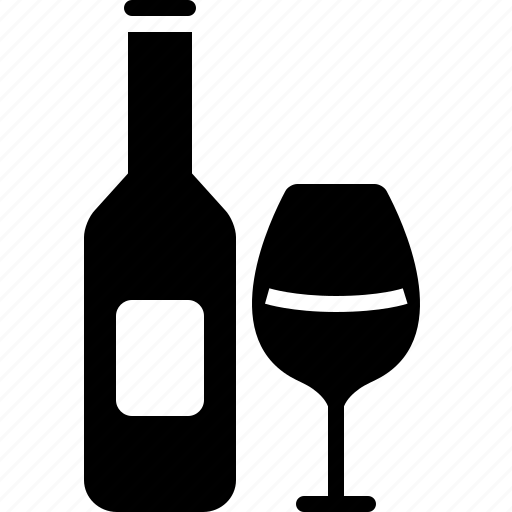 Alcohol, beverage, bottle, glass, liqueur, wine icon - Download on Iconfinder