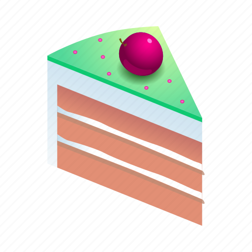 Cake, cherry, food, of, piece icon - Download on Iconfinder
