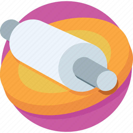 Bread roller, dough roller, kitchen tool, roller pin, rolling pin icon - Download on Iconfinder