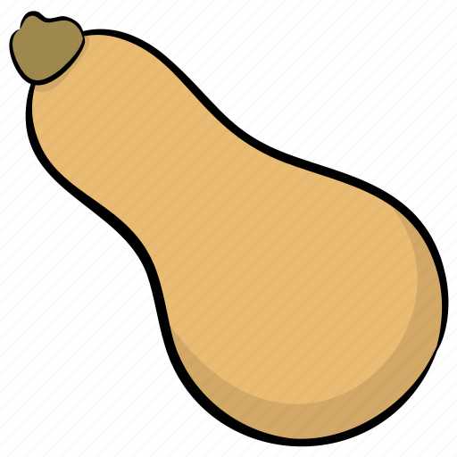 Butternut, food, pumpkin, vegetable, yellow vegetable icon - Download on Iconfinder