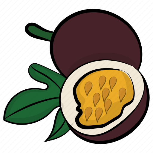 Food, fruit, natural diet, passion fruit, tropical fruit icon - Download on Iconfinder