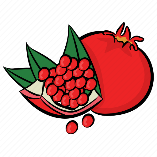 Food, fruit, pomegranate, punica granatum, spherical fruit icon - Download on Iconfinder