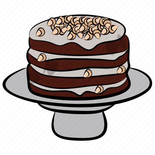 Bakery item, birthday cake, chocolate cake, dessert, sweet icon - Download on Iconfinder