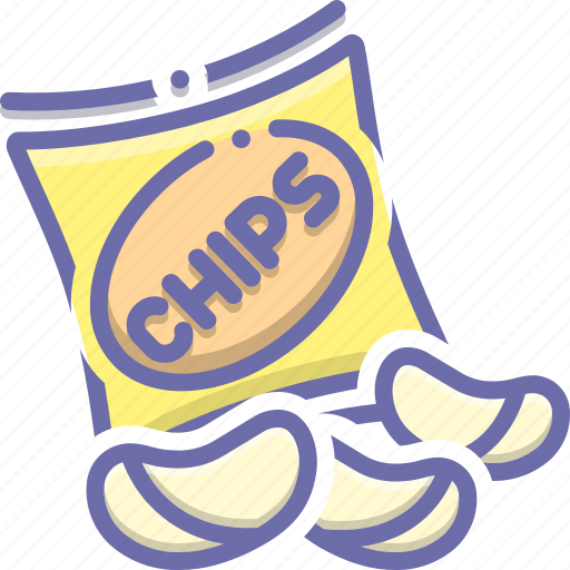 Chips, crisp, fried, potato, potato chips, snacks icon - Download on Iconfinder