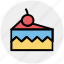 cake, cake piece, cake slice, cherry, food, fresh cake, slice 