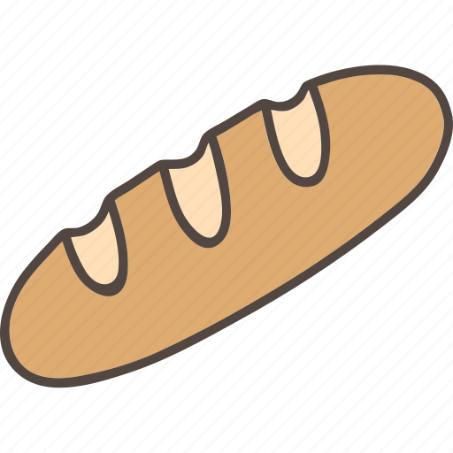 Baguette, bread, food, loaf, toast icon - Download on Iconfinder