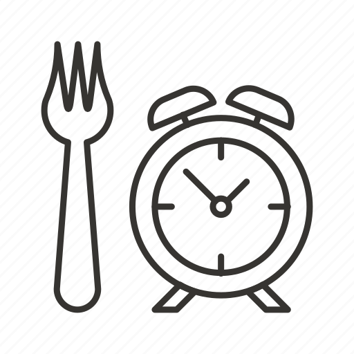 Clock, fork, lunch, time, watch icon - Download on Iconfinder