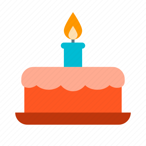Cake, birthday, candle, dessert, sweet, celebration, decoration icon - Download on Iconfinder