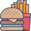burger, cheeseburger, food, fries, hamburger, restaurant 
