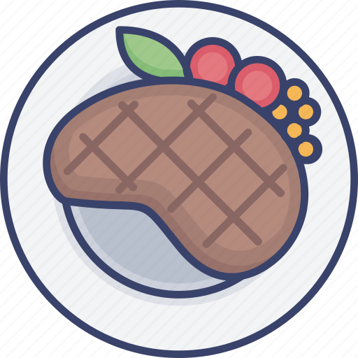 Dinner, food, meal, meat, plate, restaurant, steak icon - Download on Iconfinder