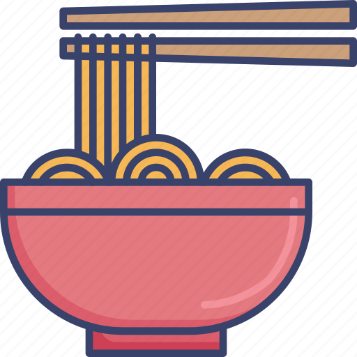 Bowl, chopsticks, food, kitchen, meal, noodles icon - Download on Iconfinder