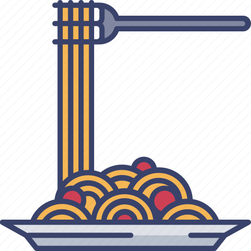 Dinner, fork, meal, noodles, plate, spaghetti icon - Download on Iconfinder