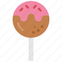 cake, pop, lollipop, dip, dessert, sweet, bakery, stick