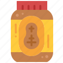 peanut, butter, jar, container, sweet, food, dessert, product