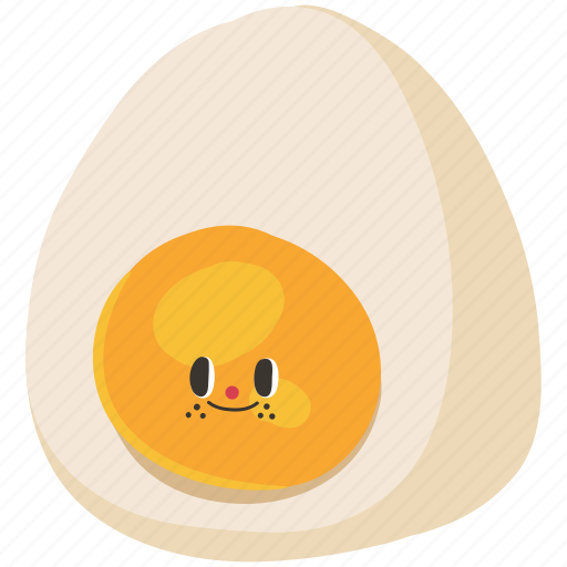 Boiled egg, egg, diet, protein, ingredient, food, cute icon - Download on Iconfinder