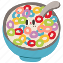 cereal bowl, cereal, bowl, breakfast, food, dessert, cute