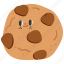 chocolate chip cookie, chocolate chip, cookie, biscuit, bakery, pastry, cute 