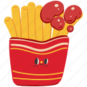 french fries, food, meal, fast food, junk food, snack, cute