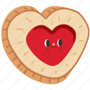 heart shaped cookie, cookie, biscuit, bakery, pastry, dessert, cute
