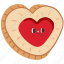 heart shaped cookie, cookie, biscuit, bakery, pastry, dessert, cute 