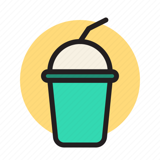 Iced coffee, coffee, cup, cold, drink, cafe icon - Download on Iconfinder