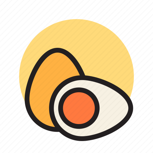 Boiled egg, egg yolk, egg, food icon - Download on Iconfinder