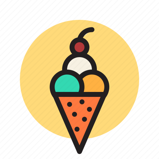 Icecream, cone, cold, sweet, dessert icon - Download on Iconfinder