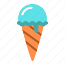 ice, ice cream, dessert, sweet, food, cream, summer, cone