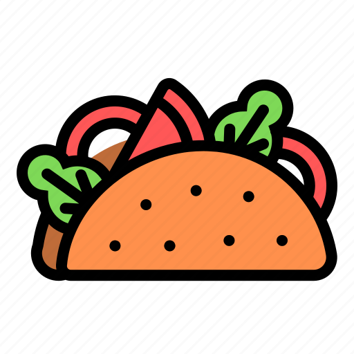 Taco, food, fast-food, mexican, tortilla, meal, snack icon - Download on Iconfinder