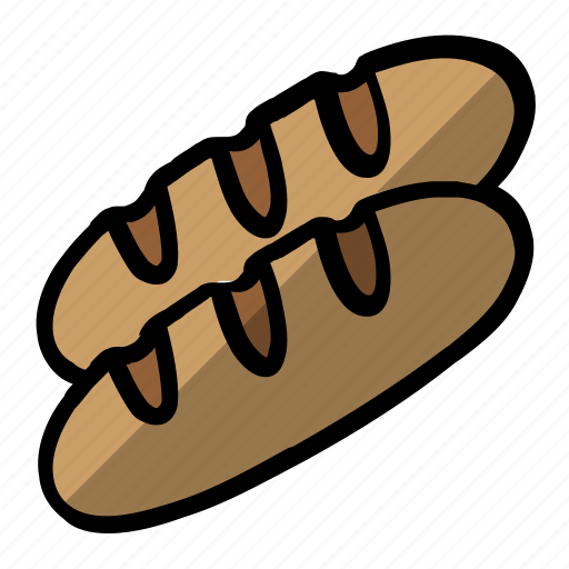 Bread, cake, food, long bread icon - Download on Iconfinder