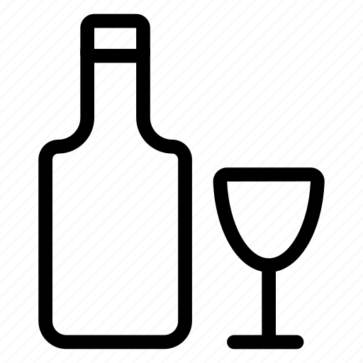 Alchohol, bar, bottle, drink, glass, wine icon - Download on Iconfinder